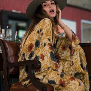 I AM SUNCHILD silk pant and kimono jacket set one size